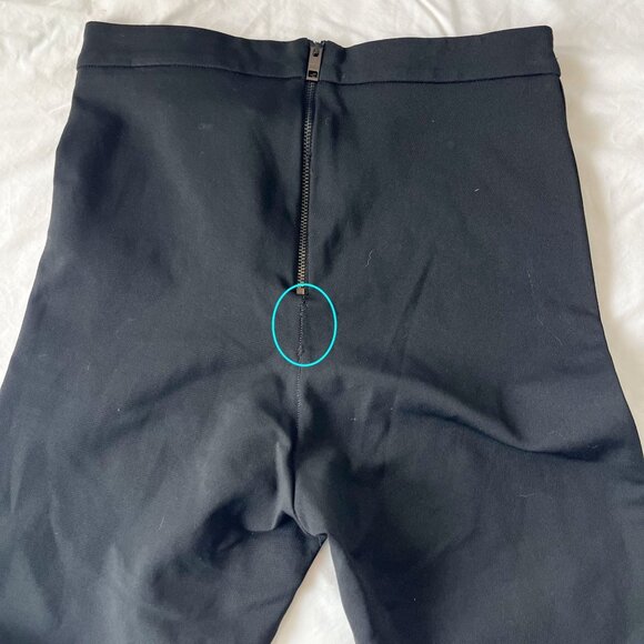 Burberry Black Leather Trim Skinny Fit Pants - Women's Size US 6 - Picture 3 of 9